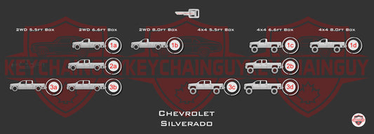 2014 - 2018 Chevrolet Silverado Keychains