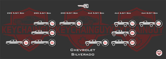 2019 - Present Chevrolet Silverado Keychains