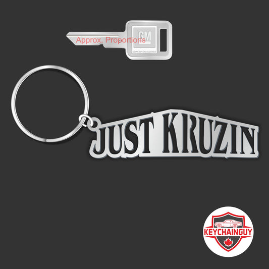 Just Kruzin Car Club Logo Keychain